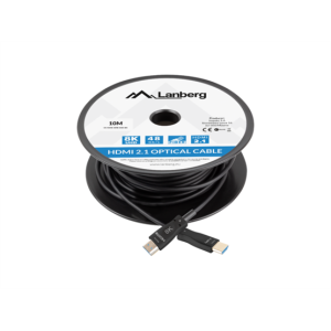 Lanberg HDMI v2.1 M/M 8K@60Hz DSC használatával, összekötő AOC kábel - 10 méter