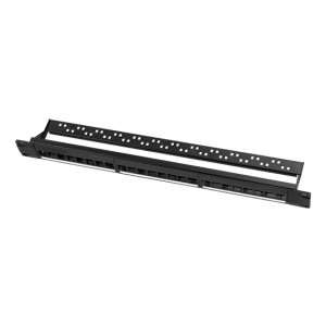 LogiLink 19" patch panel 24 Keystone jack csatlakozóhoz, 1U, terheletlen, fekete