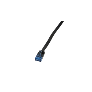 LogiLink CP0135B Cat5e U/UTP/Telefon lapos patch kábel - Fekete - 2m