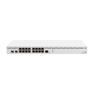 MikroTik 2004-16G-2S+ 16x gigabit RJ45 port, 2x SFP+ 10G port, duál táp, 4GB RAM
