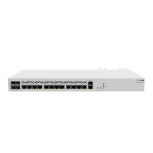MikroTik 2116-12G-4S+ rackes router, 16GB RAM, 4xSFP+, 12xGbit RJ45, M.2 PCIe foglalat, redundáns táp