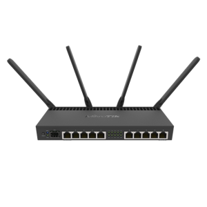MikroTik 4011iGS asztali kivitel 2,4Ghz+5Ghz wifivel, 10x Gigabit RJ45, 1xSFP+ port, L5