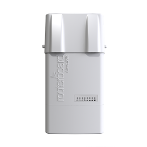 MikroTik BaseBox 5 rádió, 1x gigabites RJ45 port, USB, mini-PCIe foglalat, 5Ghz 802.11n wifi, 2xRPSMA