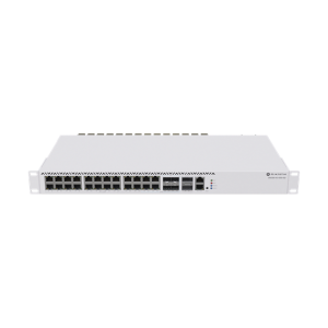 MikroTik CRS326-4C+20G+2Q+R rackbe szerelhető switch, 20x2.5Gbit RJ45, 4xSFP+, 2xQSFP+ 40 Gbit foglalat