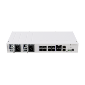 MikroTik CRS510-8XS-2XQ-IN rackbe szerelhető switch, 2x100Gbit QSFP28, 8x25Gbit SFP28 port, redundáns táp