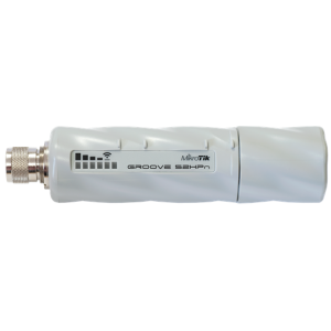 MikroTik Groove 52 kétsávos rádió+6dBi körsugárzó, 2,4Ghz/5Ghz N-csatlakozós antennákhoz, 10/100 Mbps RJ45 port