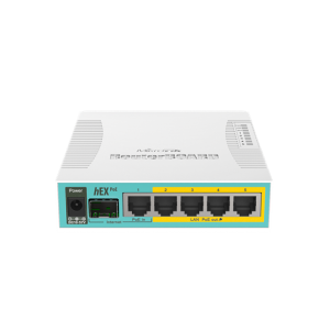 MikroTik hEX PoE 5x gigabites porttal, 4xPoE ki, 1xSFP