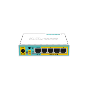 MikroTik hEX PoE lite 5x 10/100Mbit porttal, 4xPoE ki, USB