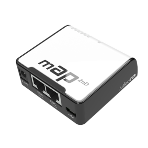 MikroTik mAP 2,4Ghz wifi access point, beltéri, 2x10/100 RJ45 port, 1xPoE