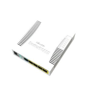 MikroTik RB260GSP 5x gigabites porttal, 1xSFP port, 4xPoE ki, SwitchOS