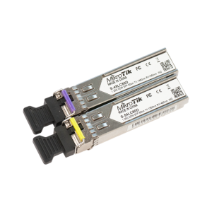 MikroTik SFP bidi modul pár 1,25G egyszálas optikához, 80km, szimplex LC csatlakozóval