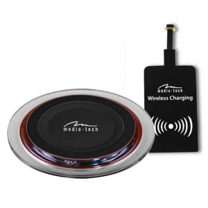 MOB Media-Tech MT6271 Cristal Wireless Qi vezeték nélküli töltőszett okostelefonhoz