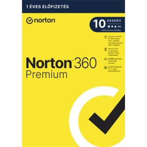 SW Norton 360 Premium - 21416702 - 75GB HU 1 felhasználó, 10 eszköz/1 év, dobozos