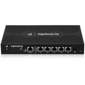 Ubiquiti EdgeRouter ER-6P, gigabites, 5x PoE port,  1x SFP, 1x USB 3.0