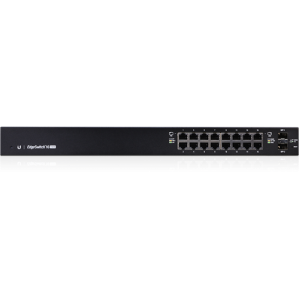 Ubiquiti EdgeSwitch, 16x gigabit RJ45 PoE port max. 150W, 2xSFP port