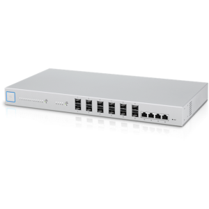 Ubiquiti UniFi Fiber Switch, 12xSFP+ port, 4x10GbE RJ45 port, redundáns táp