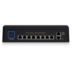 Ubiquiti UniFi Industrial Switch ipari környezetbe, 8x gigabit PoE port, 802.3bt szabvány, 2x gigabit uplink