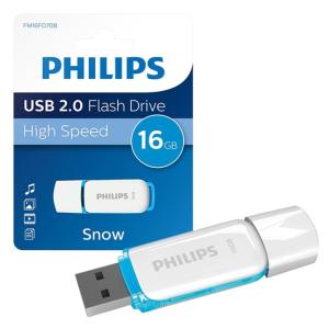 USB Philips Pendrive USB 2.0 16GB Snow Edition - fehér/kék