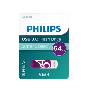 USB Philips Pendrive USB3.0 64GB Vivid Edition - lila