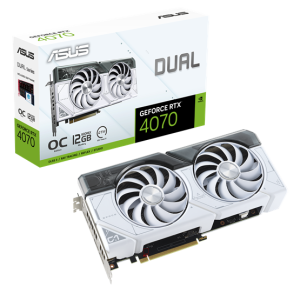 VGA ASUS NVIDIA RTX 4070 12GB GDDR6 - DUAL-RTX4070-O12G-WHITE