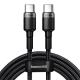 ACC Baseus Cafule USB Type-C, 100W gyorstöltő adatkábel, 2m, fekete/szürke