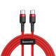 ACC Baseus Cafule USB Type-C, 60W gyorstöltő adatkábel, 1m, piros