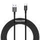 ACC Baseus Superior USB Type-A – USB Type-C, 66W gyorstöltős adatkábel, 2 m, fekete
