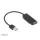 ADA Akasa USB3.1 kábel 2,5" SATA SSD ÉS HDD adapter - 20cm - AK-AU3-07BK