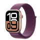 Apple Watch S10 Cellular 42mm Rose Gold Alu Case with Plum Sport Loop