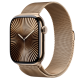Apple Watch S10 Cellular 46mm Gold Titanium Case with Gold Milanese Loop - S/M
