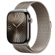Apple Watch S10 Cellular 46mm Natural Titanium Case with Natural Milanese Loop - M/L