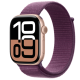 Apple Watch S10 GPS 46mm Rose Gold Alu Case with Plum Sport Loop