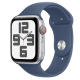 Apple Watch SE2 v3 Cellular 44mm Silver Alu Case with Denim Sport Band - S/M