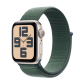 Apple Watch SE2 v3 GPS 40mm Starlight Alu Case with Lake Green Sport Loop