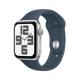 Apple Watch SE3 GPS 44mm Silver Alu Case w Storm Blue Sport Band - S/M