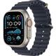 Apple Watch Ultra2 v2 Cellular 49mm Natural Titanium Case with Navy Ocean Band