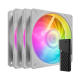 Fan Cooler Master - Case Fan - 12cm - Mobius 120P ARGB White 3-Pack Fan Kit - MFZ-M2DW-243P2-R1