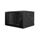 Lanberg 19" kétrészes fali rack szekrény 6U/600X600 lapraszerelt, fekete