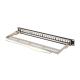 Lanberg Üres patch panel 24 port 1U 19" FTP, árnyékolt, tehermentesítővel, fekete
