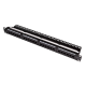 LogiLink Cat.6 patch panel 24-portos, árnyékolatlan, 19" rackbe, fekete, tehermentesítővel