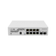 MikroTik 8-portos rackbe szerelhető switch, 2xSFP+ 10G port, SwitchOS