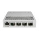 MikroTik CRS305-1G-4S+IN asztali switch, 4xSFP+ port, redundáns táp